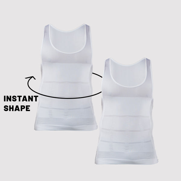 Men's Slimming Vest Invisible Tummy Shaper 2-Pack White photo #1