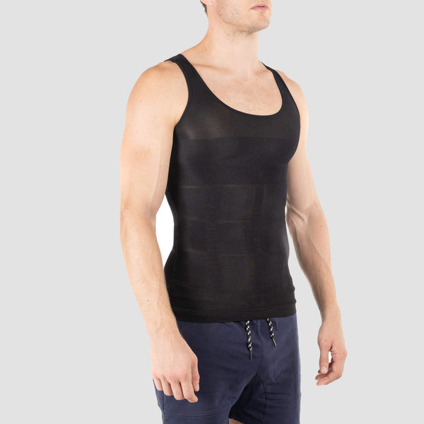 Men's Slimming Vest Invisible Tummy Shaper 2-Pack Black photo #8