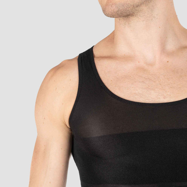 Men's Slimming Vest Invisible Tummy Shaper 2-Pack Black photo #9