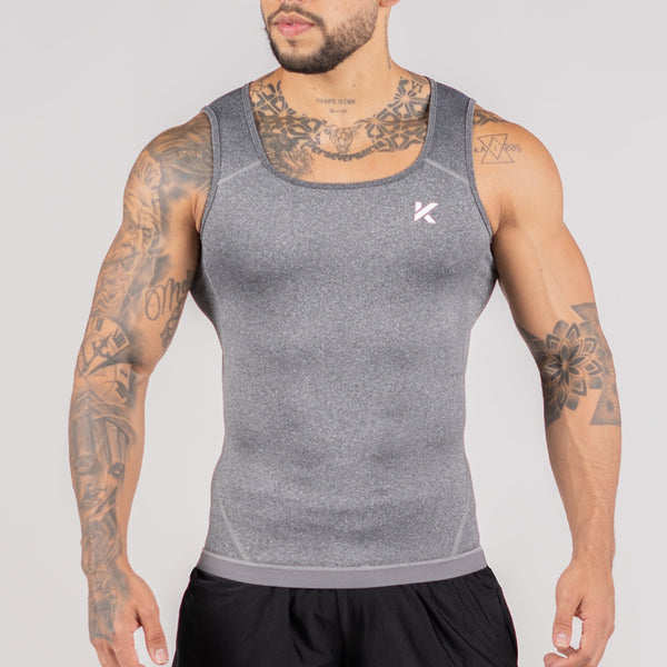 NPolar Men Heat Trapping Shirt Body Shaper Vest Pullover Sauna Sweat Suits  Short Sleeve Compression Top S_M 