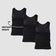 Men's Slimming Vest Invisible Tummy Shaper 3-Pack Black