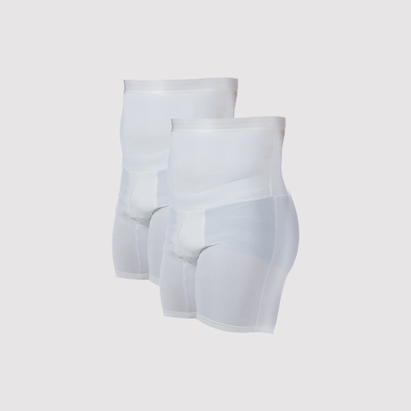 Men's Girdle Compression Shorts 2-Pack White photo #1