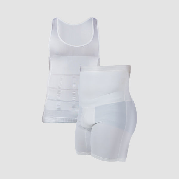 Compression Duo pour hommes blanc photo #1