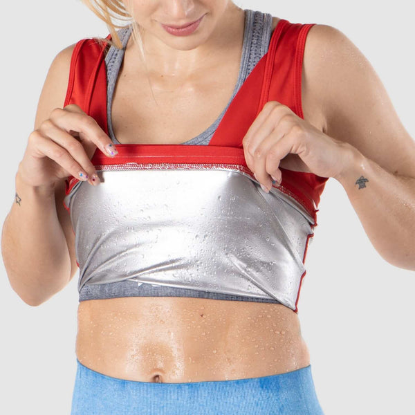 Plus Size Polymer Sauna Sweat Vest for Women Heat Trapping Sweat Sauna  Shaper Shirt Workout Weight Loss Tank Top