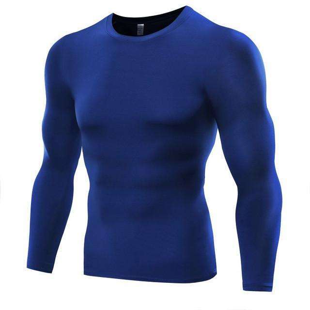 Buy Men's Long-Sleeve Blank Workout Compression Rash Guard Online ...